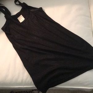 Sleeveless black tank top